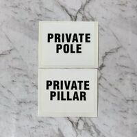 Private Pillar Labels Pack of 10 | Durable Adhesive | Clear Safety Identification by Tradepro Australia