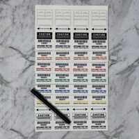 NSW Test Tag Self Laminating | Security Flap | Bright Rainbow Color | Durable Material by Tradepro Australia Pty Ltd