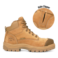 130mm Stone Zip Sided Boot | Composite Toe Cap | Water Resistant Nubuck | Slip Resistant Sole by Oliver