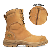 Hi-Leg Wheat Zip Sided Boot | Lightweight Sole & Steel Toe Cap | Water Resistant by Oliver