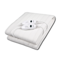 Double Fitted Electric Blanket | 3 Heat Settings | Overheat Protection & Detachable Controller | White by GAF