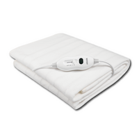 Electric Blanket Single Fitted | 3 Heat Settings | Overheat Protection & Detachable Controller | White by GAF