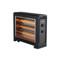 Quartz Radiant Heater 2400W | Adjustable Thermostat & Fan Assisted | Safety Tip-Over Switch by GAF