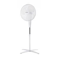 40cm White Pedestal Fan | 50 Watts Power | Adjustable Height | 3 Speed Settings by GAF