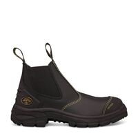 Black Elastic Sided Boot | Lightweight Sole & Moisture Absorption | Steel Toe Cap | All Terrain by Oliver