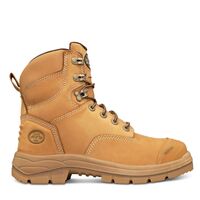 Wheat Lace Up Boot | Lightweight Sole & Steel Toe Cap | Slip Resistant by Oliver