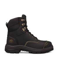 150mm Black Lace Up Work Boot | Water Resistant Leather | Anti-Static & Steel Toe | All Terrain by Oliver