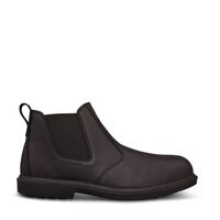 Black Elastic Sided Work Boot | Steel Toe Cap | Slip Resistant | Water Resistant by Oliver