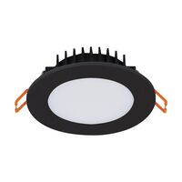 BLISS-10 Round 10W Recessed Dimmable Led Tricolour IP54 downlight - Black