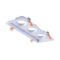 Cell Frame Square 3 Light Slotter to suit Cell Downlight Module Series - Black or White