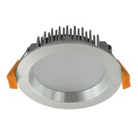 DECO-13 Round 13W Dimmable LED Tricolour IP44 Downlight - Aluminium
