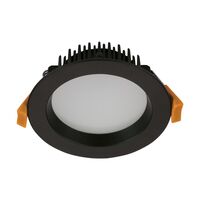 DECO-13 Round 13W Dimmable LED Tricolour IP44 Downlight - Black
