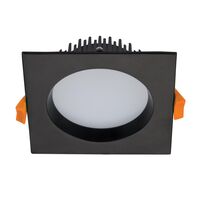 DECO-13 Square 13W Dimmable LED Tricolour IP44 Downlight - Black