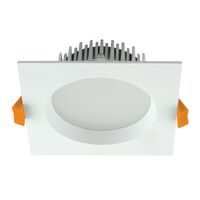 DECO-13 Square 13W Dimmable LED Tricolour IP44 Downlight - White