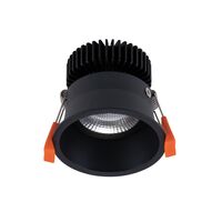 DEEP-10 Round Deepset 10W Recessed Dimmable LED IP40 Downlight - Black
