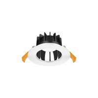 EXPO-10 10W Low Glare Recessed LED Tricolour IP44 Downlight - White