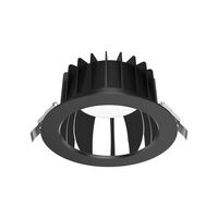 EXPO-25 25W Low Glare Recessed LED Tricolour IP44 Downlight - Black