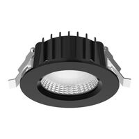 NEO-PRO Round 13W Recessed Dimmable LED Tricolour IP65 Downlight - Black