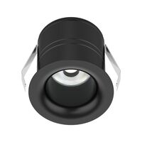 Pico-7 Mini Round 7W Dimmable Led Tricolour IP54 Downlight - Black