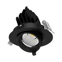 SCOOP-13 Round 13W Adjustable LED Dimmable Downlight - Black
