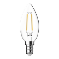 CANDLE 4.2W DIMMABLE  LED FILAMENT LAMP CLEAR 240V - E14