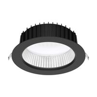 NEO-PRO Round 35W Recessed Dimmable LED Tricolour IP65 Downlight - Black
