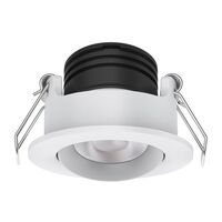 Pico-3 Mini Round 3W Dimmable Led Tiltable Tricolour Downlight - White