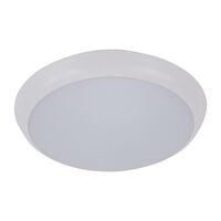 SOLAR-200 Round 15W 200MM Slimline LED Dimmable IP54 Oyster Light - White