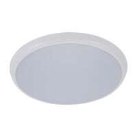 SOLAR-300 Round Tricolour 25W 300MM Slimline LED Dimmable IP54 Oyster Light - White