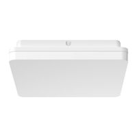 SUNSET-250 Square 15W 250MM LED Tricolour Dimmable IP54 Oyster Light - White