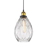 EVELYN Glass 240v E27 1 Light Pendant