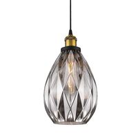 EVELYN Glass 240v E27 1 Light Pendant