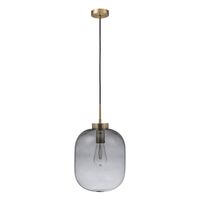 FLAUNT GLASS PENDANT 240V E27 SATIN BRASS