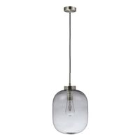 FLAUNT GLASS PENDANT 240V E27 SATIN CHROME