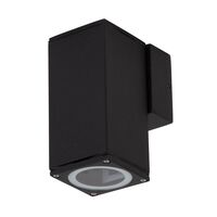 ALPHA-1 Down Only Exterior Wall light GU10 LED 6W 240V IP65 - Textured Black