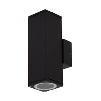 ALPHA-2 Up/Down Exterior Wall light GU10 LED 2 X 6W 240V IP65 - Textured Black