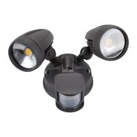 MURO-PRO-30S Twin Head 30W LED Spotlight with Sensor - TRIO Tricolour