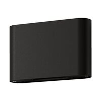 SIERRA RND Round Two Way Wall Light  12W 240V IP65 - Black