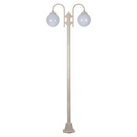 GT-1002 Lisbon Twin Spheres Curved Arms Plain Post - Powder Coated Finish / E27