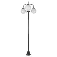 GT-1003 Lisbon Triple Sphere Curved Arms Plain Post - Powder Coated Finish / E27