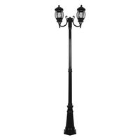 GT-1044 Vienna Twin Head Curved Arms Tall Post - Powder Coated Finish / B22