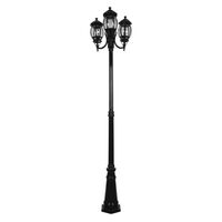 GT-1045 Vienna Three Head Curved Arm Tall Post - Powder Coated Finish / B22