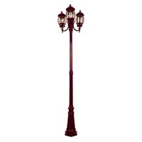 GT-1045 Vienna Three Head Curved Arm Tall Post - Powder Coated Finish / B22