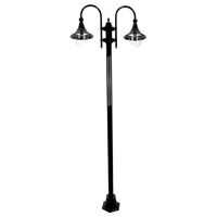 GT-1066 Monaco Twin Head Plain Post - Powder Coated Finish / E27