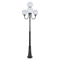 GT-626 Lisbon Four 25cm Spheres Curved Arms Tall Post Light - Powder Coated Finish / E27