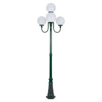 GT-626 Lisbon Four 25cm Spheres Curved Arms Tall Post Light - Powder Coated Finish / E27