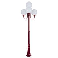 GT-627 Lisbon Four 30cm Spheres Curved Arms Tall Post Light - Powder Coated Finish / E27
