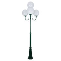 GT-627 Lisbon Four 30cm Spheres Curved Arms Tall Post Light - Powder Coated Finish / E27