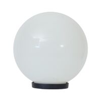 POLYSPHERE 300mm Sphere 240V Polycarbonate Garden Light - Black Base - E27