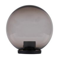 POLYSPHERE 400mm Sphere 240V Polycarbonate Garden Light - Black Base - E27